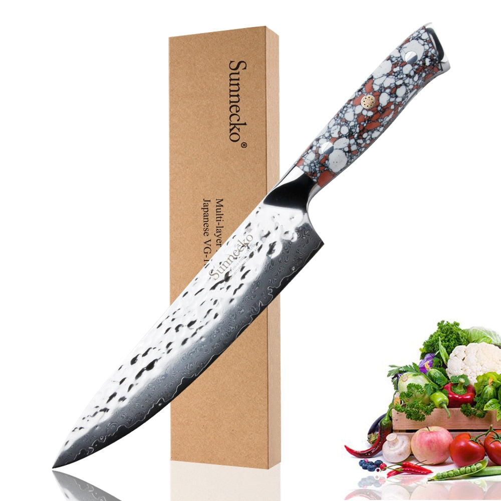 Damascus Kitchen Knife Izumo - Japanese Knives - My Japanese Home