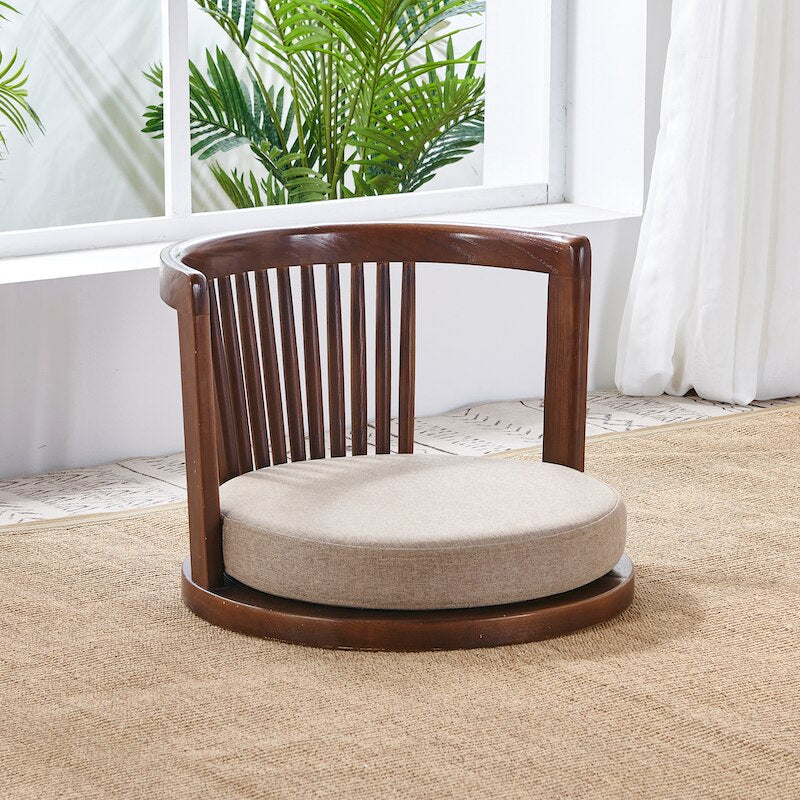 Japanese floor discount chair with back