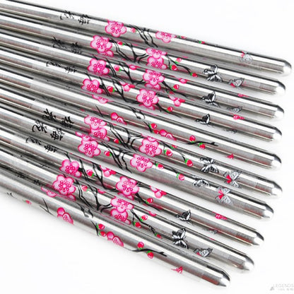 5 pairs of Metal Chopsticks Okubo