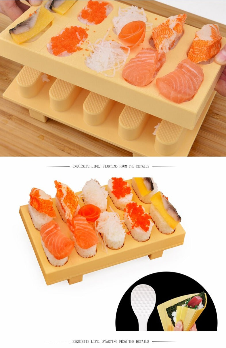 Kai Pure Komachi 3 Piece Set of Sushi Roll Molds and Nigiri Sushi Mold New