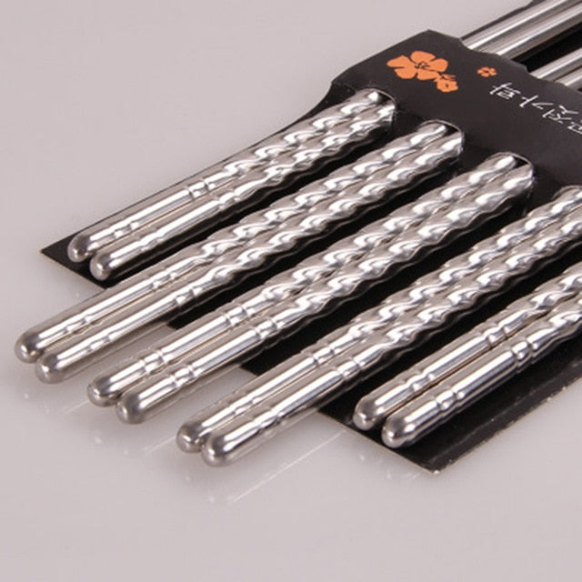 5 Pairs of Metal Chopsticks Stellata (3 Models)