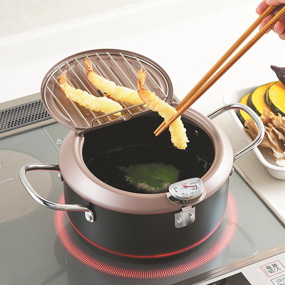 Cook N Home Deep Fryer Pot, Japanese Tempura Small Stainless Steel