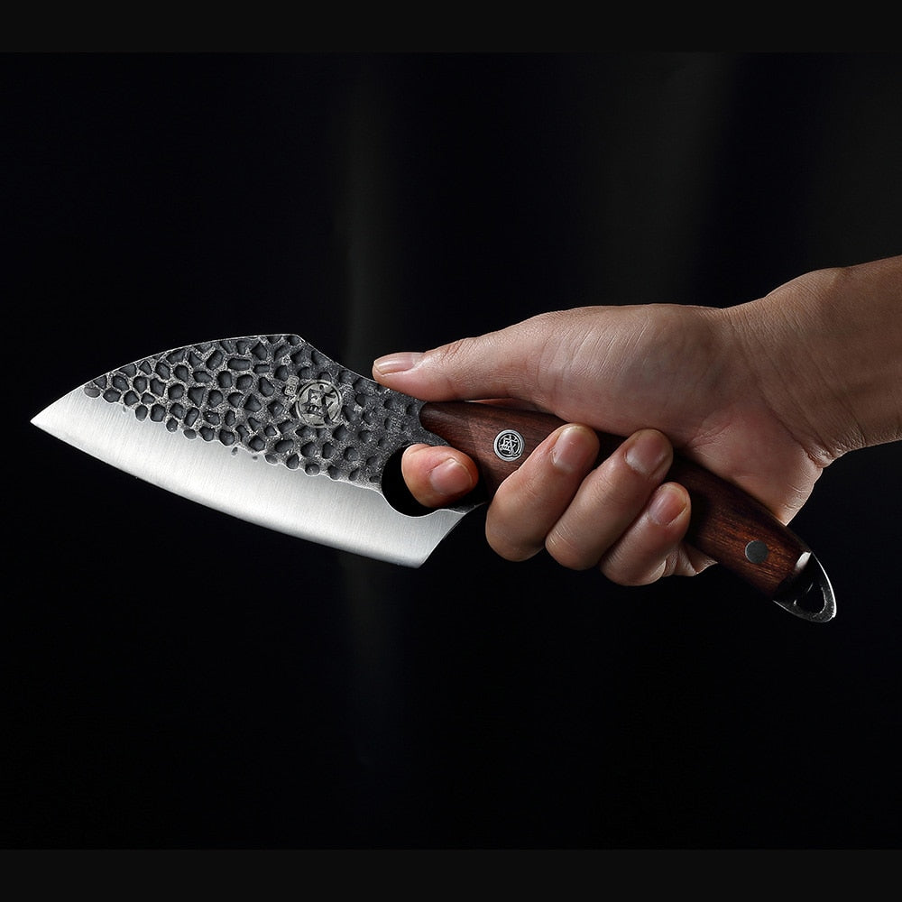  MITSUMOTO SAKARI 10.5 inch Japanese Boning Knife, Professional  Hunting Knife, Meat Knife for Hunting, Camping, Fishing. Hand Forged Chef  Knife (Animal Angle Knife Handle & Gift Box) : Home & Kitchen