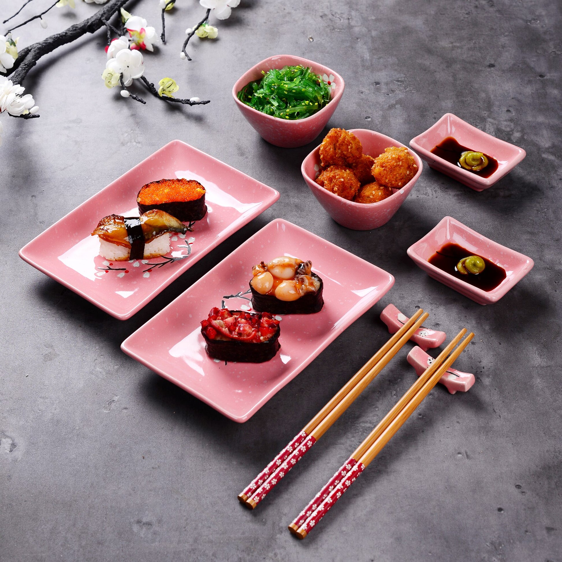 Japanese Sushi Plate Set For 4