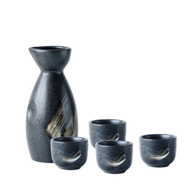 Sake Set Hidaka - Sake Cups - Ceramic Sake - My Japanese Home