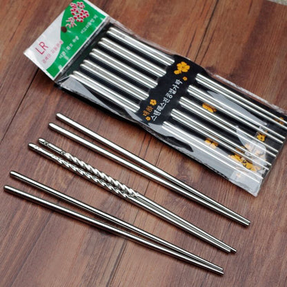 5 Pairs of Metal Chopsticks Stellata (3 Models)