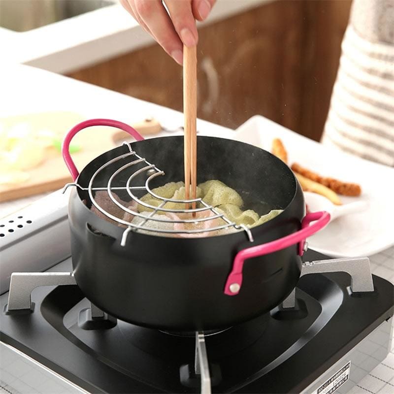 Japanese Tempura Frying Pan Non stick Pan Fuel saving - Temu